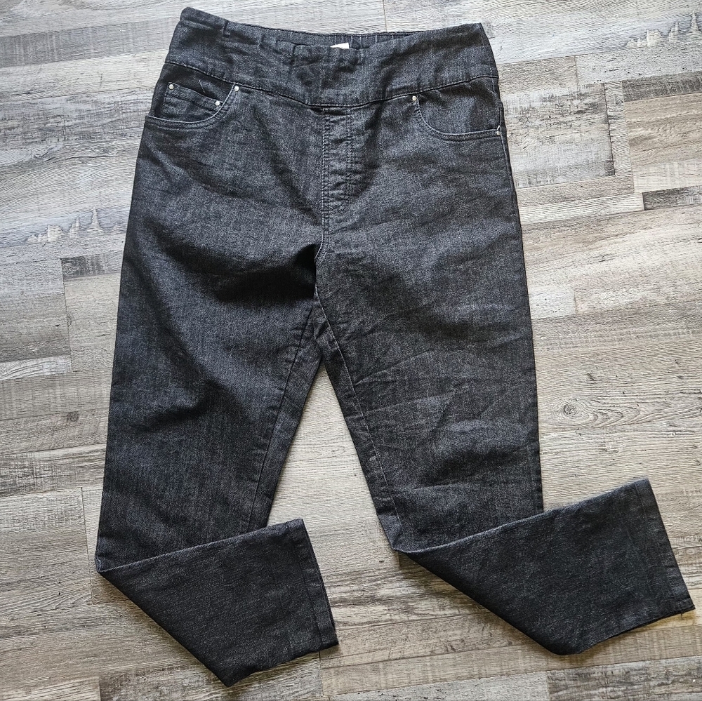 🩵🩷Blair Black Denim Elastic Waist Band Comfort Stretch Size 12 M💚🩵